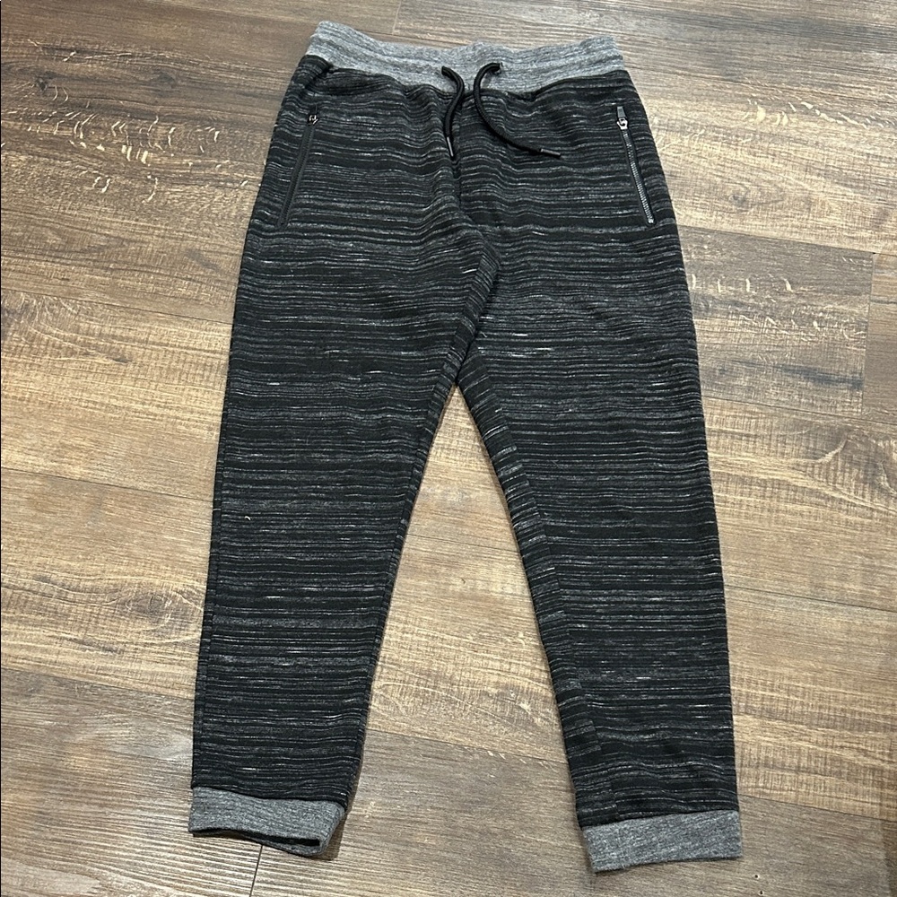 Capsule Cozy Black and Gray Kids Joggers